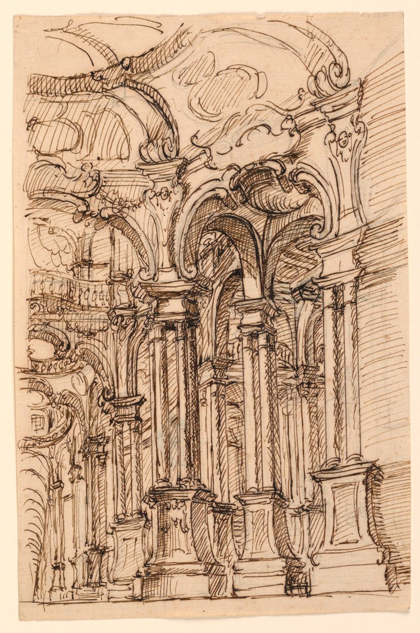 Scenedesign: Hvælvet interiør af Unknown artist