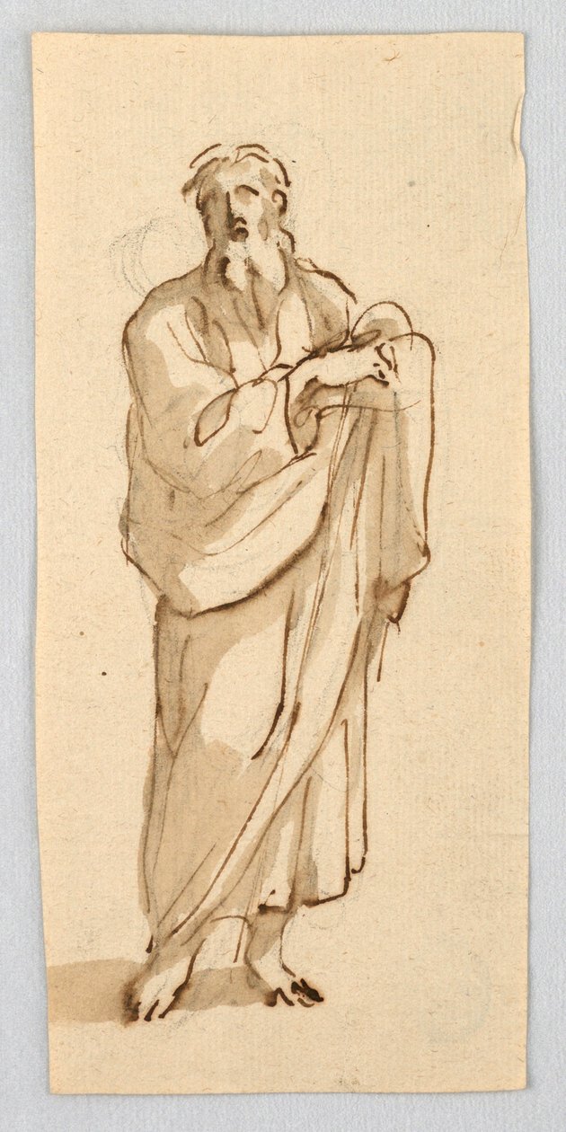 Stående skægget mand af Unknown artist