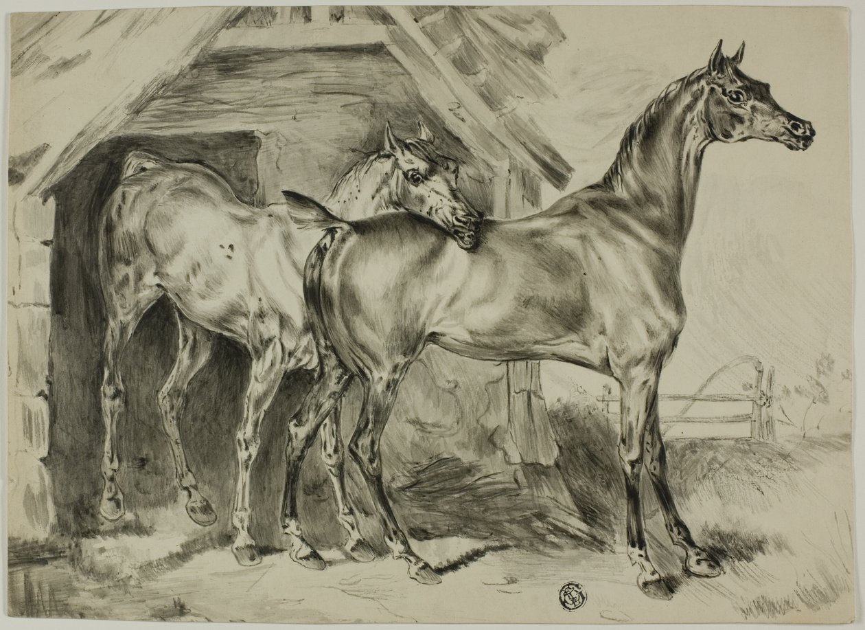 Stående Hoppe og Høl af Unknown artist