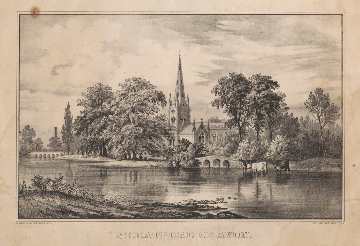 Stratford på Avon af Unknown artist
