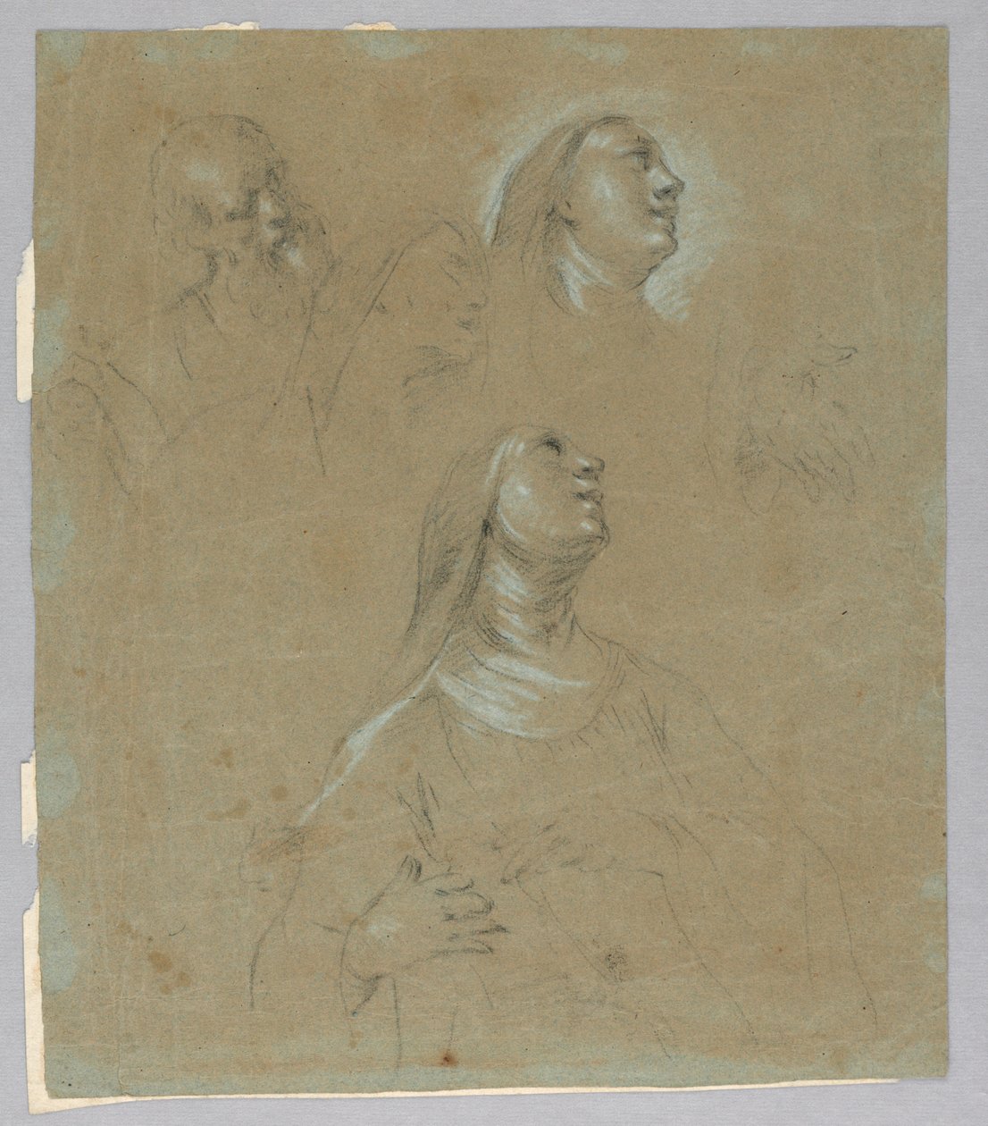 Studier for hellige figurer af Unknown artist