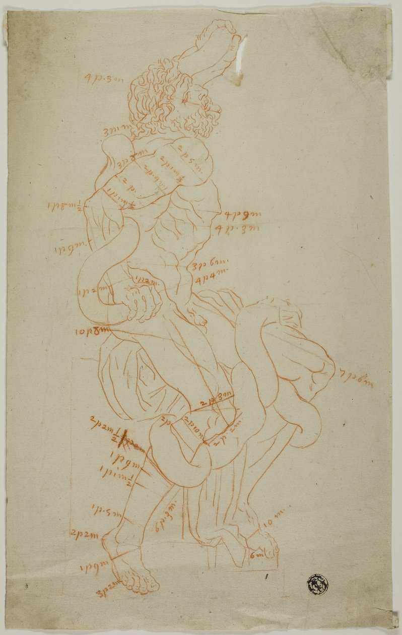 Studie efter Laocoon-skulptur af Unknown artist