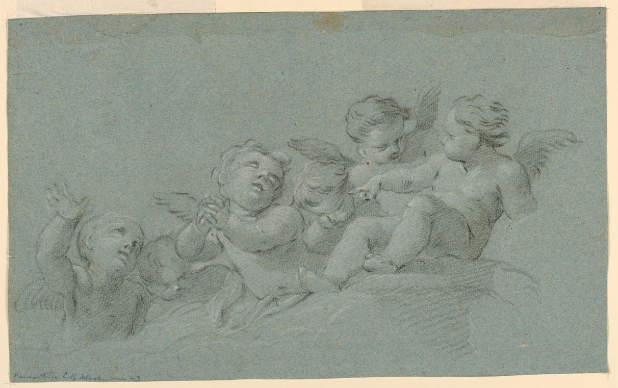 Studie af engle af Unknown artist