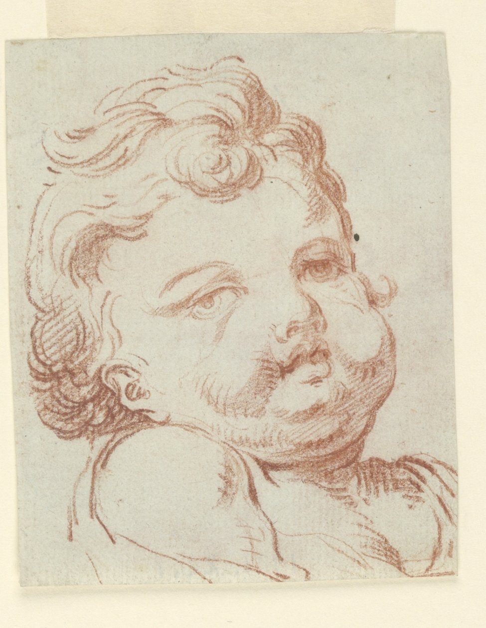 Studie af barnets hoved af Unknown artist