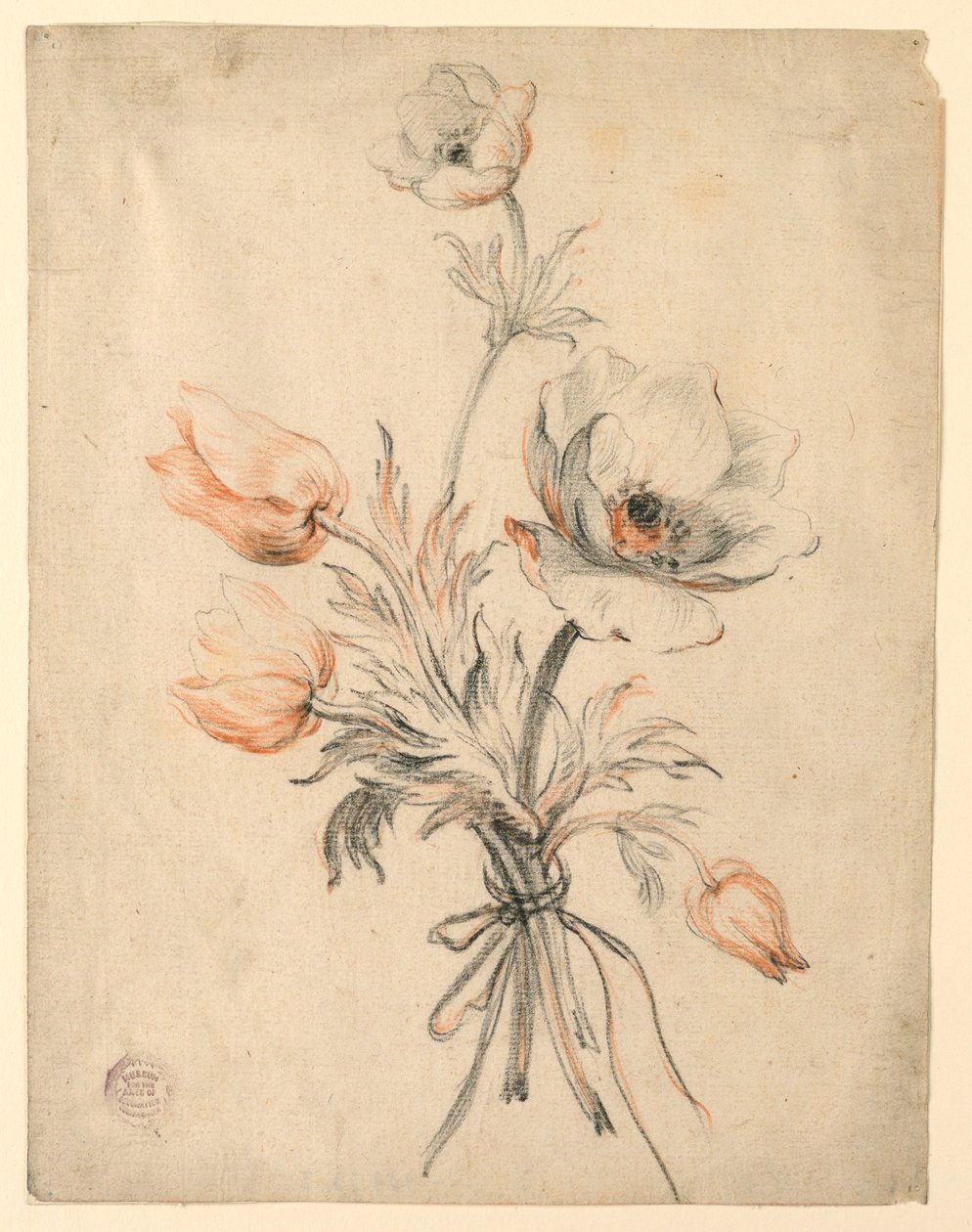 Studie af en flok roser af Unknown artist