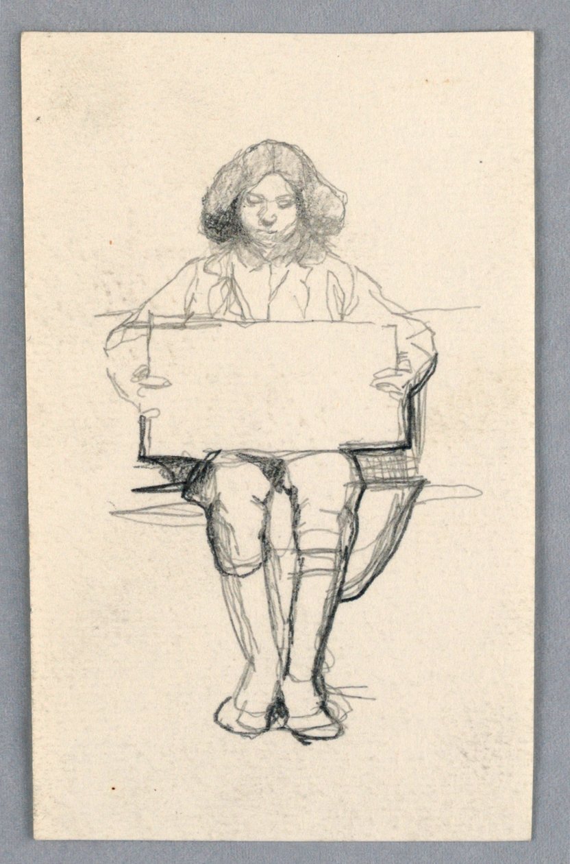 Studie af en ung dreng af Unknown artist