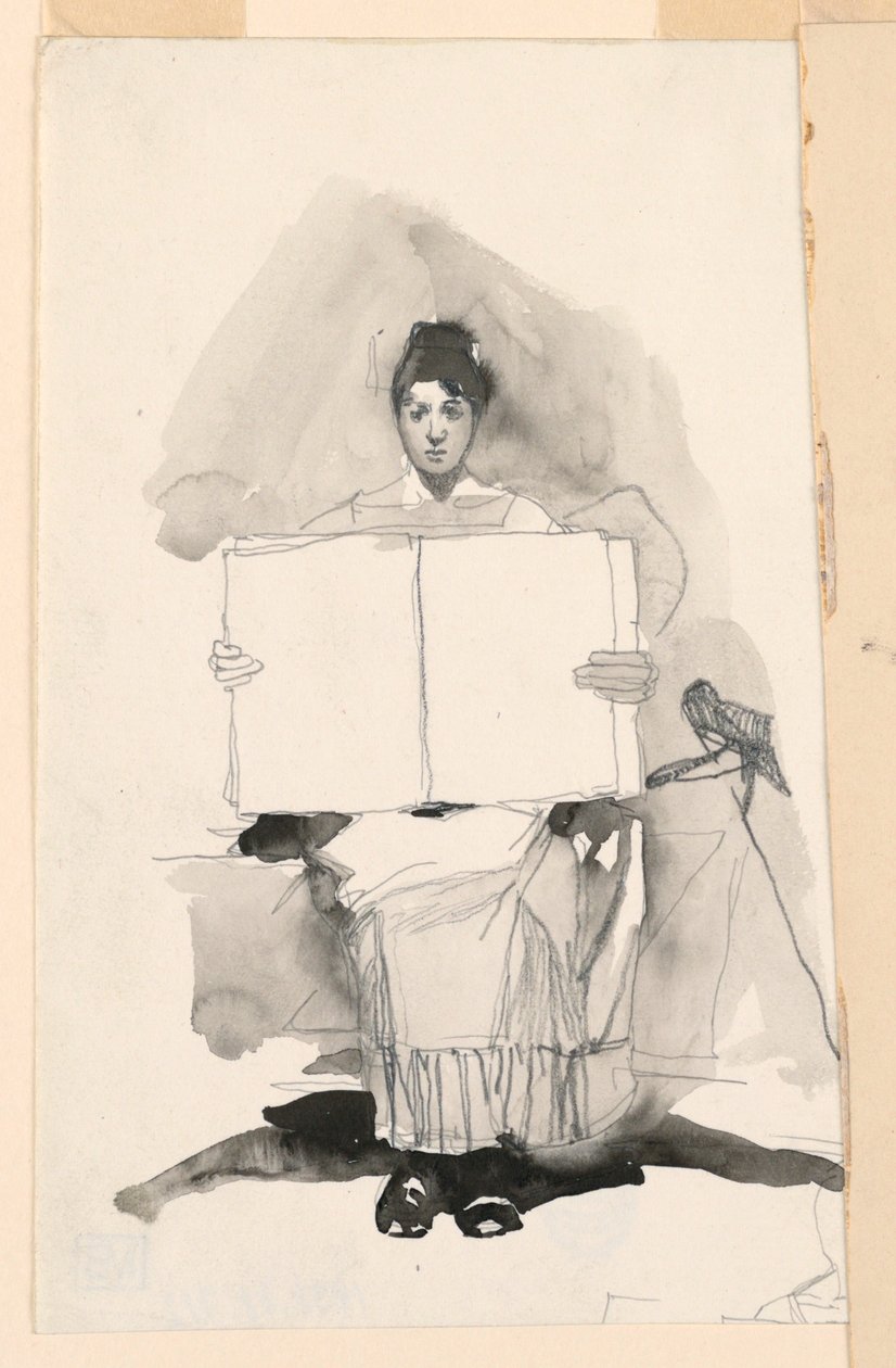 Studie af en ung kvinde af Unknown artist