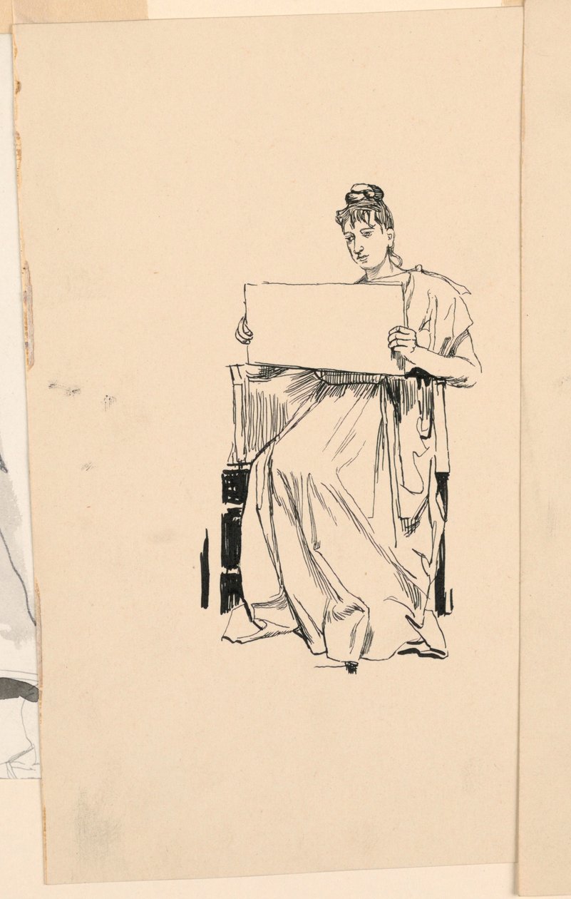 Studie af en ung kvinde af Unknown artist