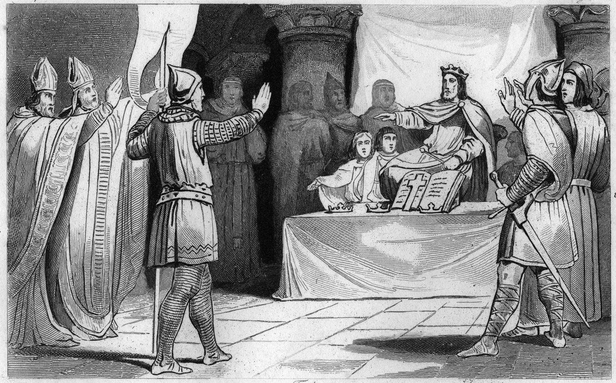 Efterfølger af Ludvig 1. den fromme eller Debonnaire, 816: Vestens kejser af Unknown artist