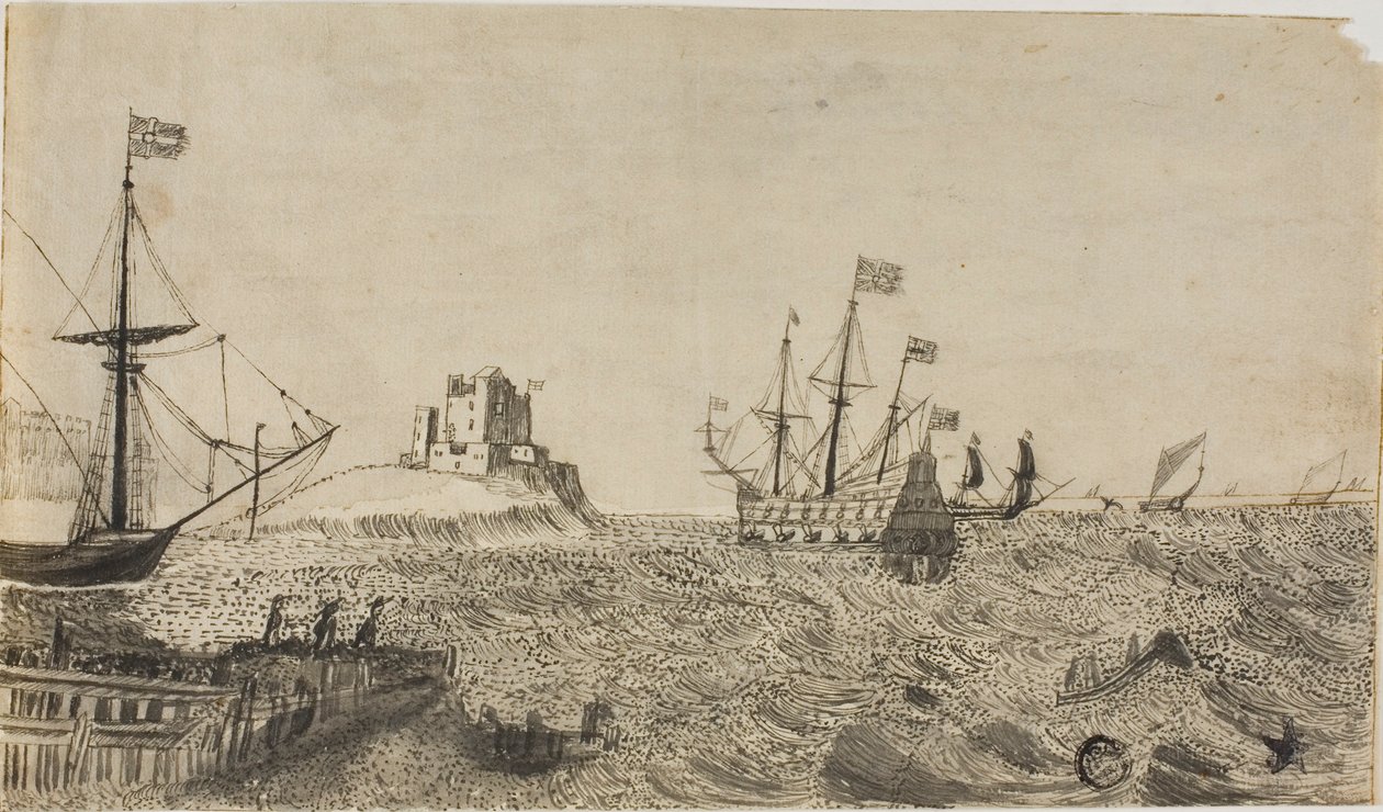 Svenske både ud for kysten af Unknown artist