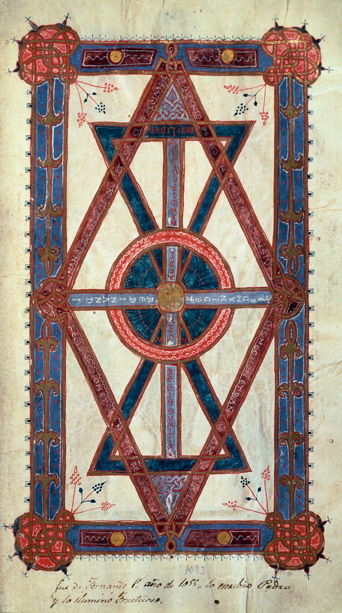 Symbolsk fremstilling af Kristus: "" Ego sum Alpha et Omega, primus et novissimus"" Side hentet fra Ferdinand I