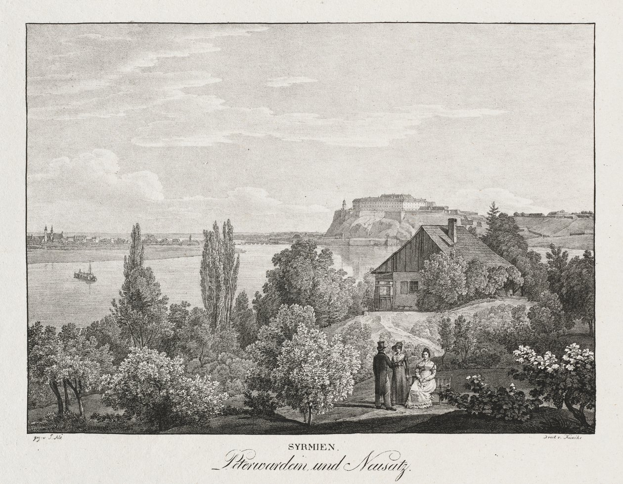 Syrmia, Peterwardein og Neusatz af Unknown artist