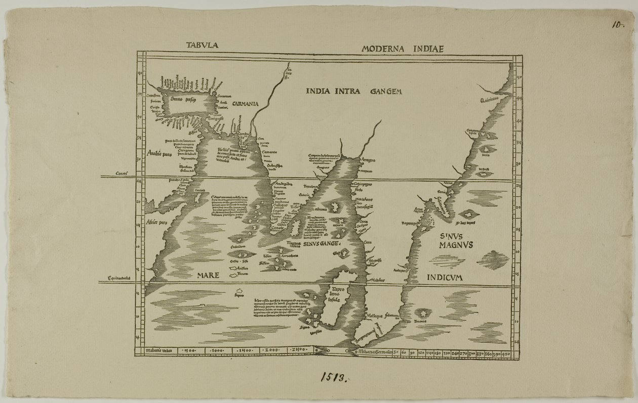 Tabula Moderna Indiae af Unknown artist