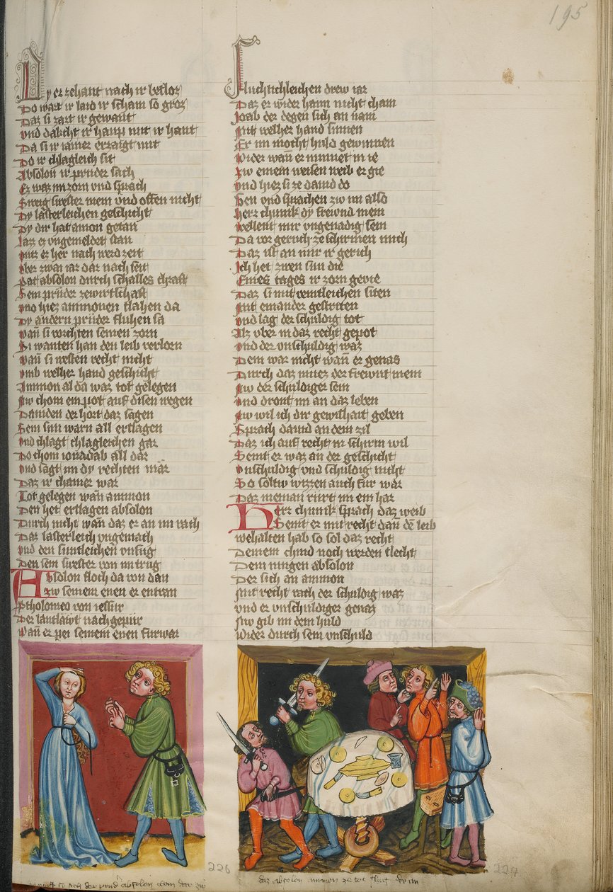 Tamar klager til Absalom; Absalom beordrer Amnons død af Unknown artist