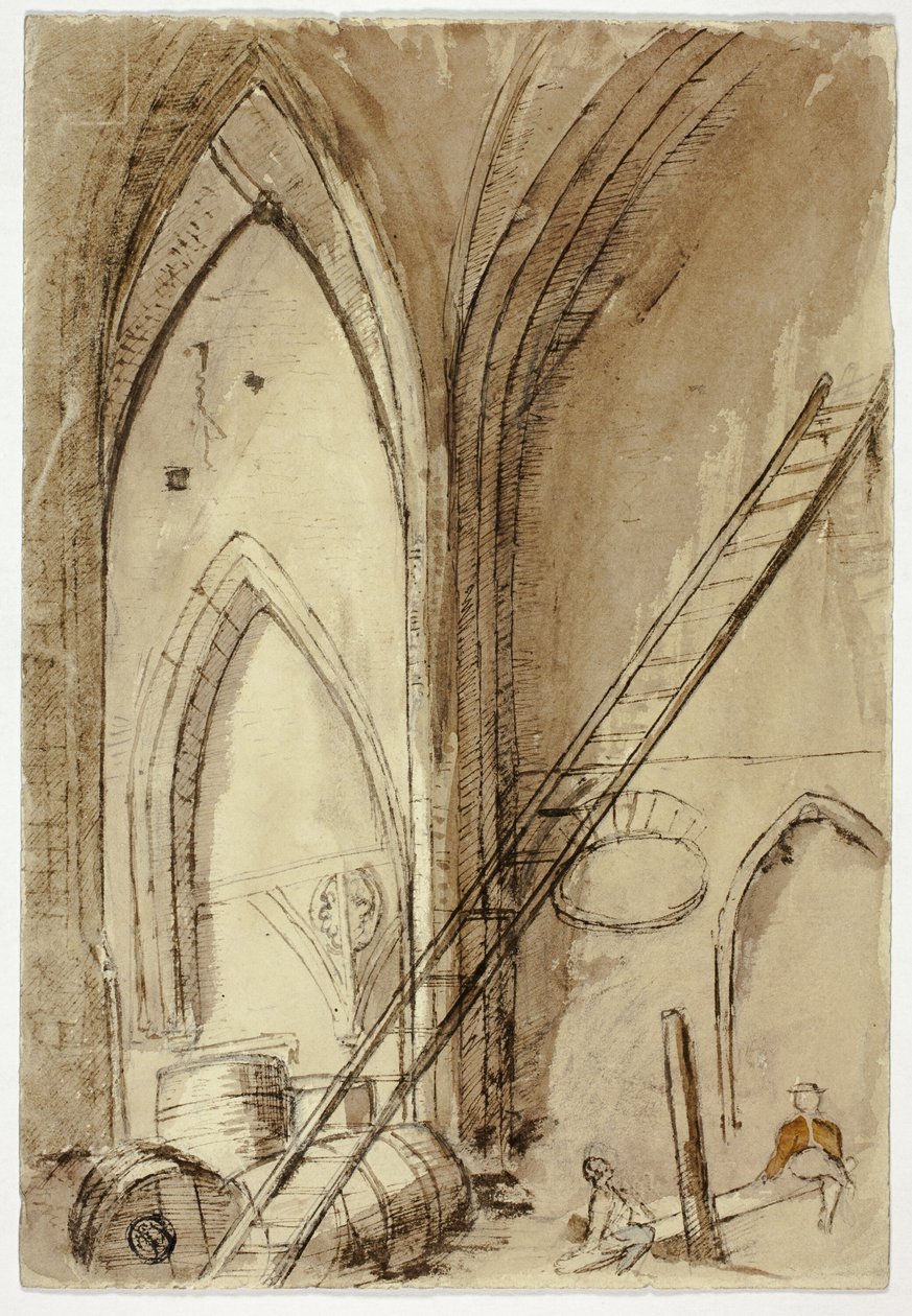 Vintertotter i Kirkebygningen af Unknown artist