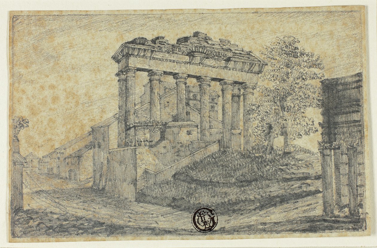 Tempel for Concord ved foden af Campidoglio af Unknown artist