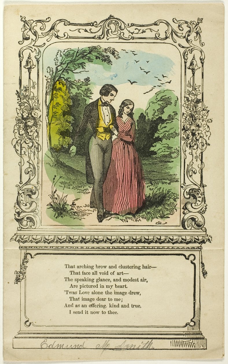 Den buede bouillon og det klyngede hår (valentin) af Unknown artist