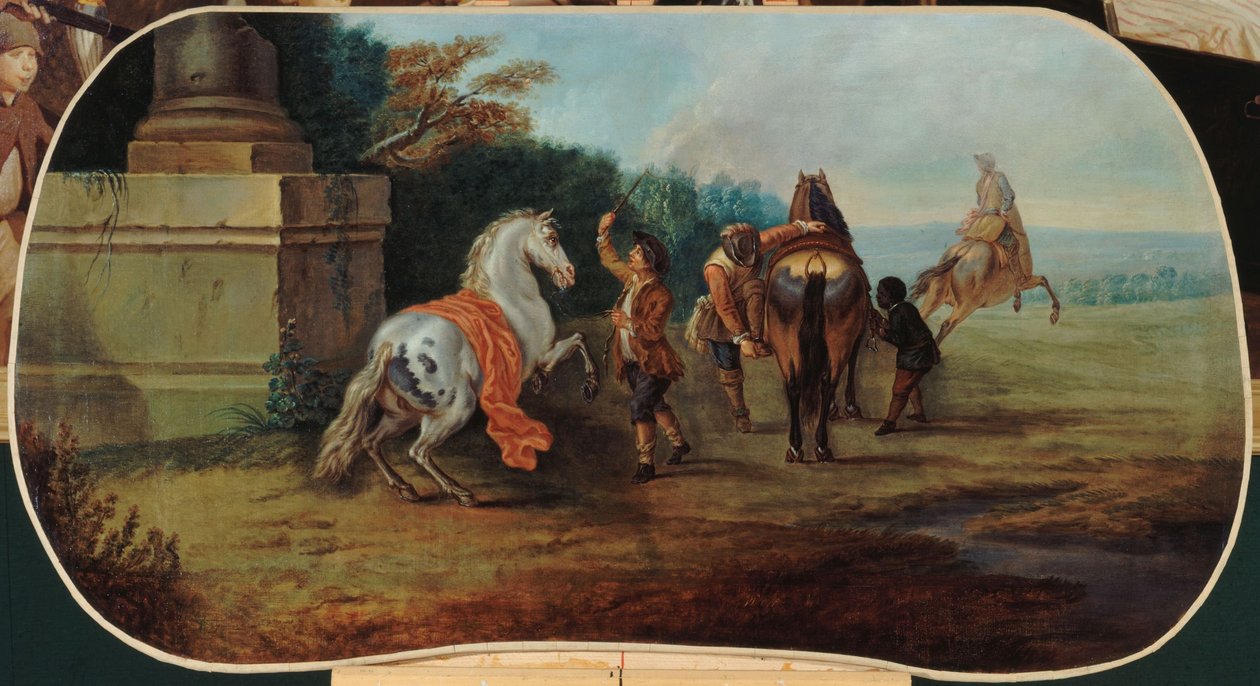 The Bathing of the Horses, mellem 1701 og 1800 (olie på lærred) af Unknown artist