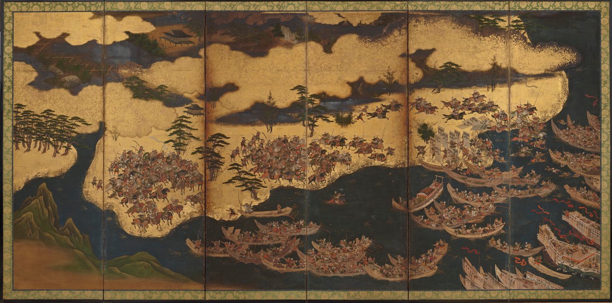 Slaget ved Yashima af Unknown artist