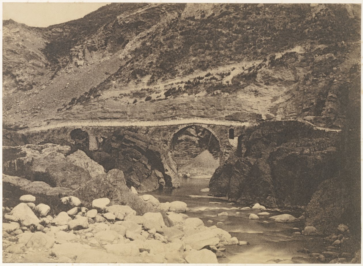 Palaldas bro (nær Amelie Les-Bains) af Unknown artist