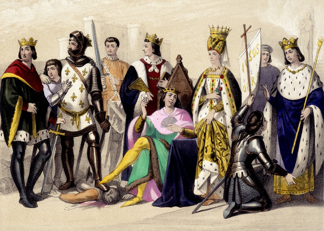 Kapetianerne fra Valois fra 1328 til 1422. Philip VI, John II, Charles VI, Isabeau (Isabella, Elizabeth) af Bayern, Jeanne d