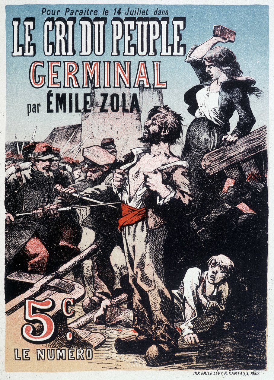 The Cree of the Germinal People af Emile Zola, omkring 1890 af Unknown artist