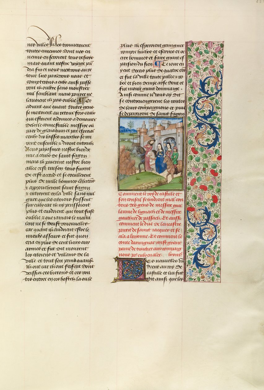 Johannes af Gaunts afrejse fra Santiago de Compostela af Unknown artist