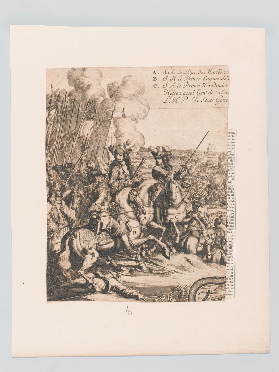 Hertugen af Marlborough med sine generaler af Unknown artist