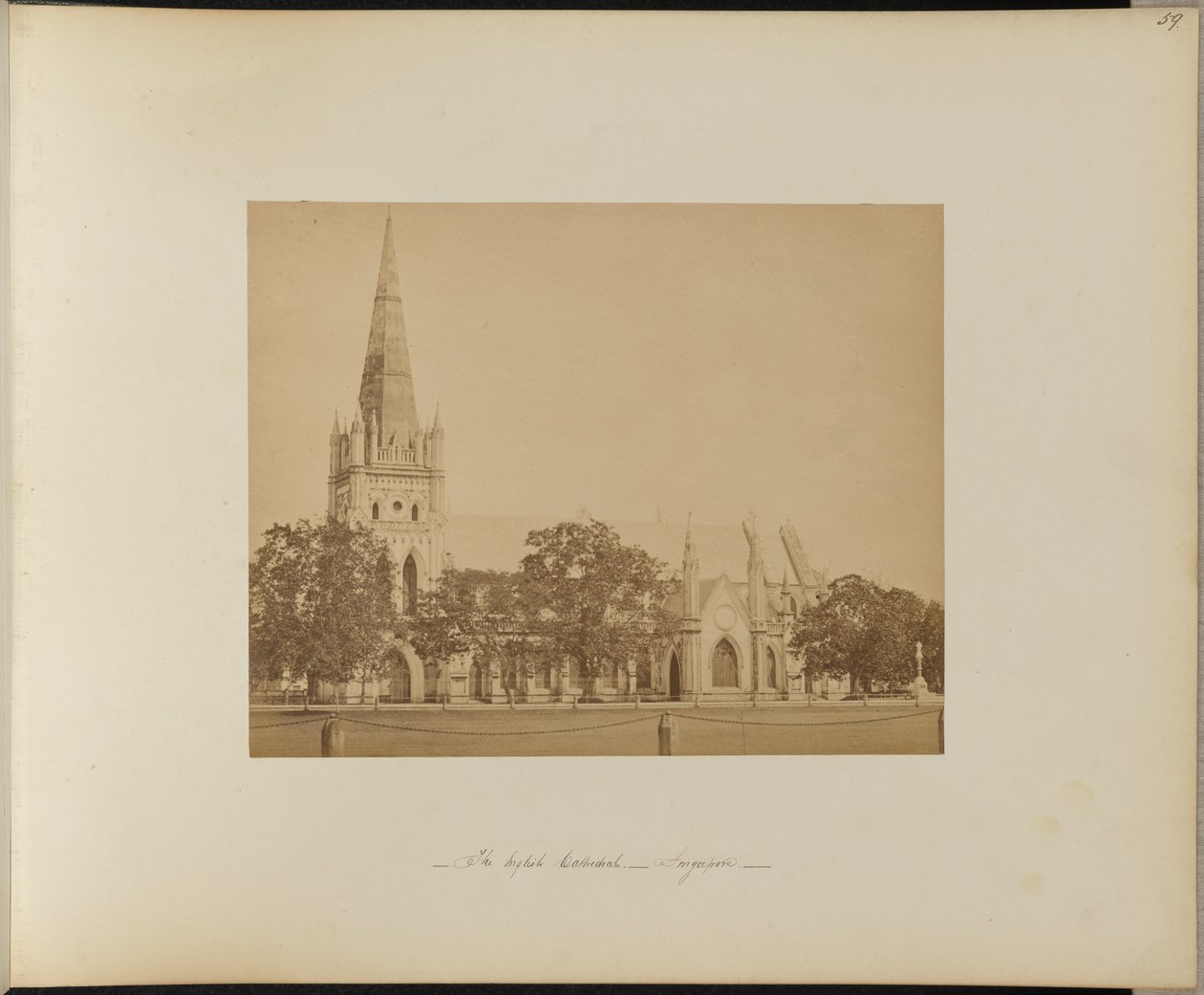 Den engelske katedral. Singapore af Unknown artist