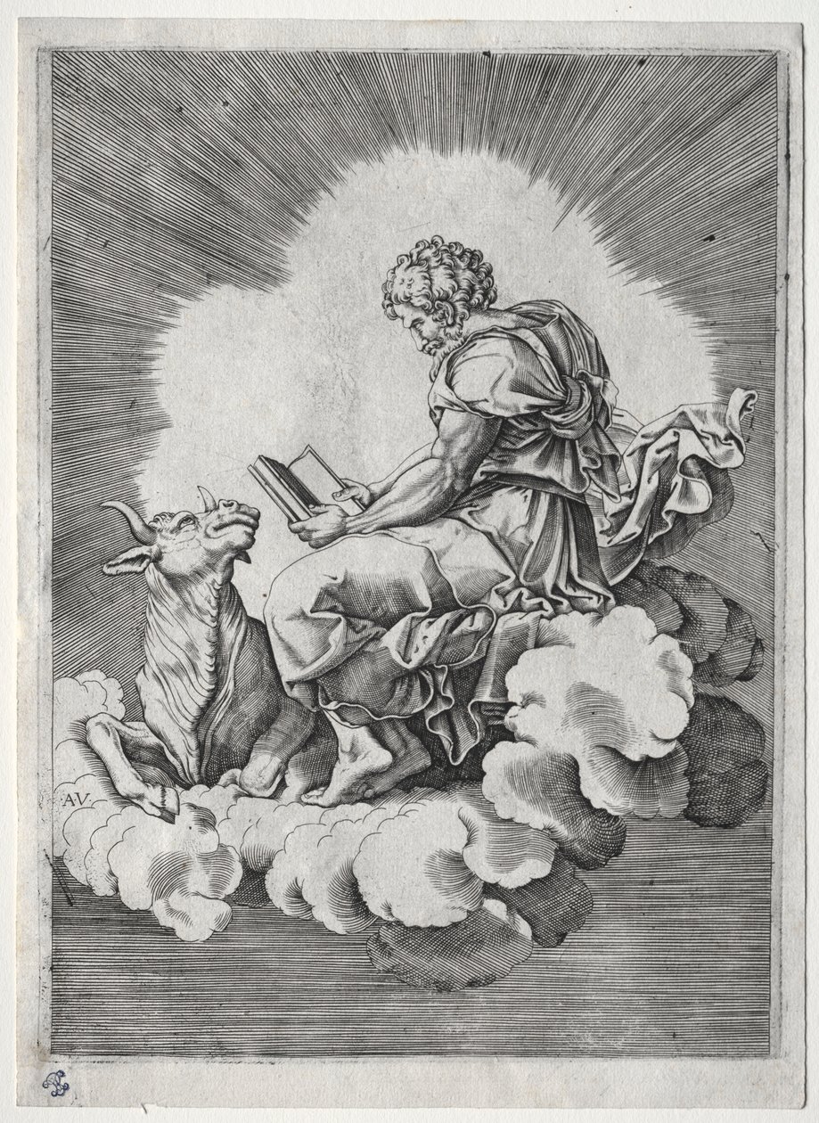 De fire evangelister: St. Lukas af Unknown artist