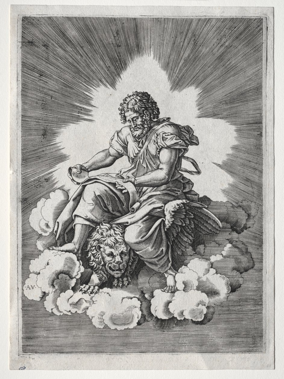 De fire evangelister: St. Mark af Unknown artist