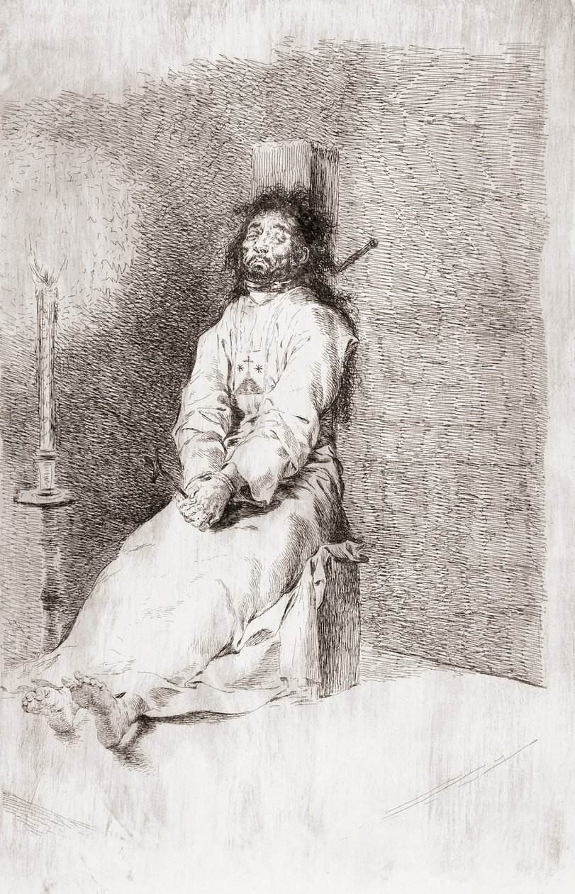 The Garrotted Man, ca. 1780 (radering) af Unknown artist