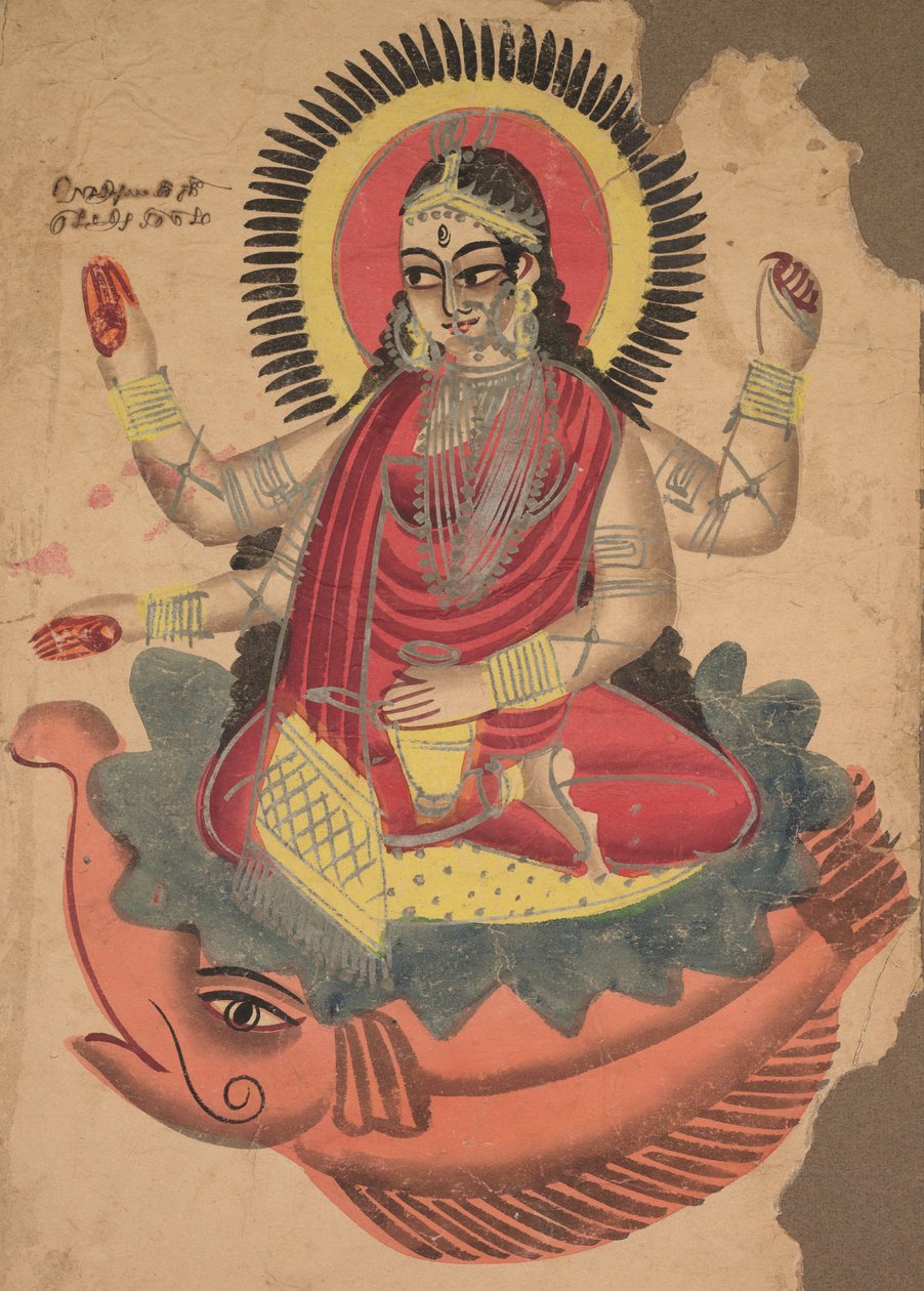 Gudinden Ganga af Unknown artist