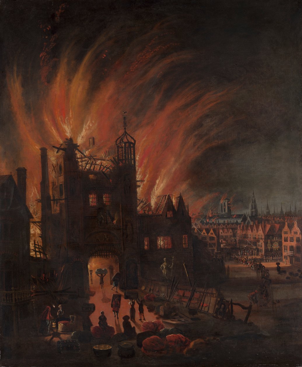 The Great Fire of London, med Ludgate og Old St. Paul