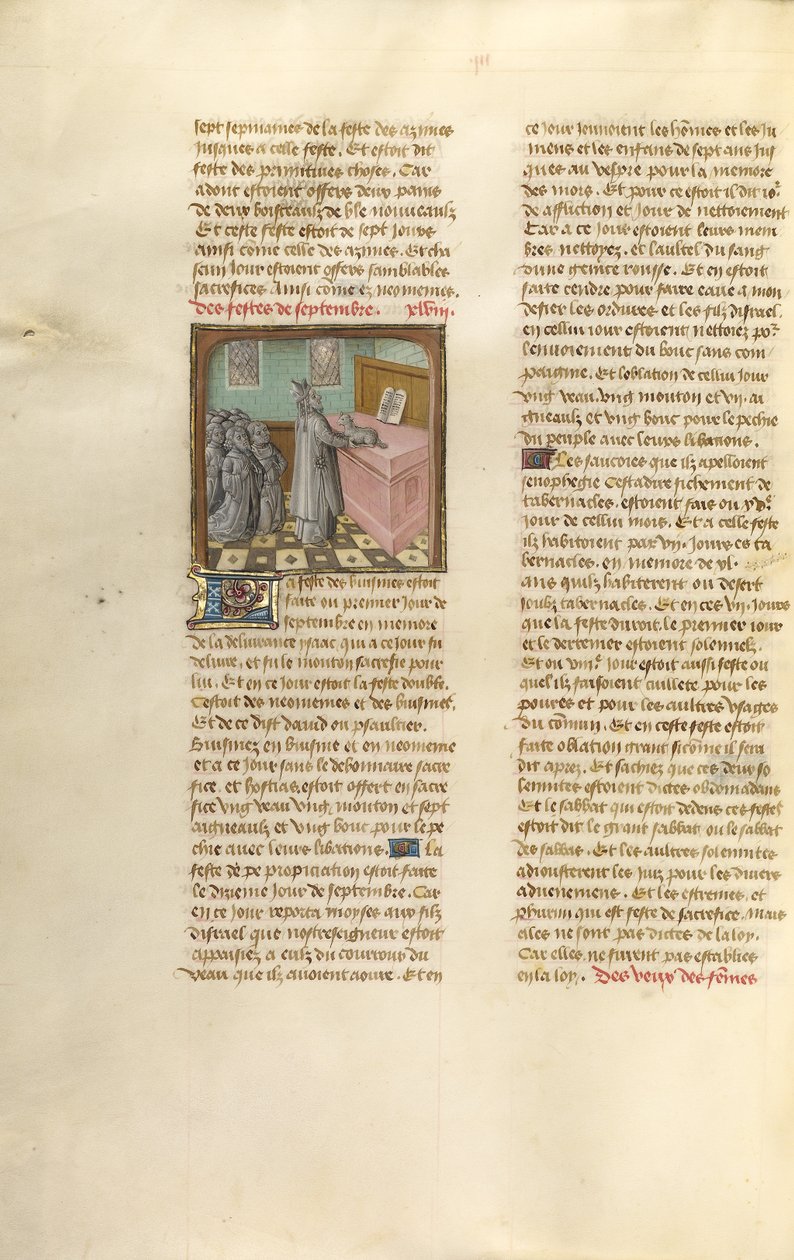Ypperstepræsten ofrer et lam af Unknown artist