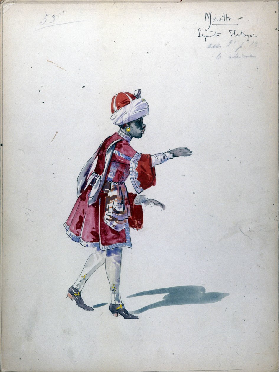 The Lady of Spades: Opera komponeret i 1890 af Piotr eller Petr Ilyich Tchaikovsky (eller Tchaikowsky) af Unknown artist