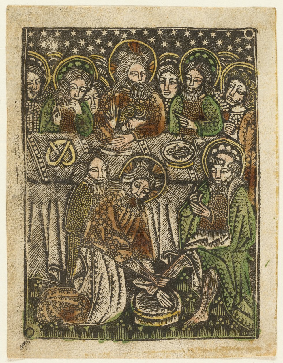 Den sidste nadver og Kristus, der vasker apostlenes fødder af Unknown artist