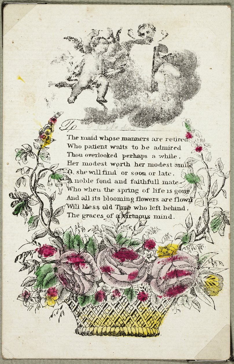 Tjenestepigen, hvis manerer er gået på pension (valentin) af Unknown artist