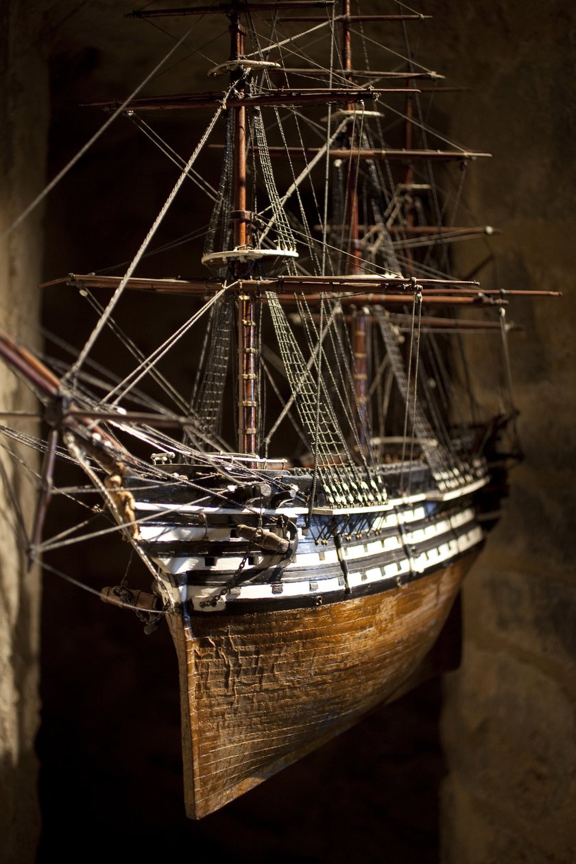 Marengo. Votive model, set fra buen, efter 1810. Model træ, modige og vegetabilske fibre. Marine Museum of Brest. af Unknown artist