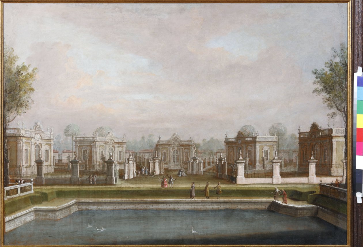 Menageriet i Kuskovo Palace Park af Anonym. Olie på lærred, midten af det 18. århundrede. Museum Palace Theatre Ostankino, Moskva af Unknown artist