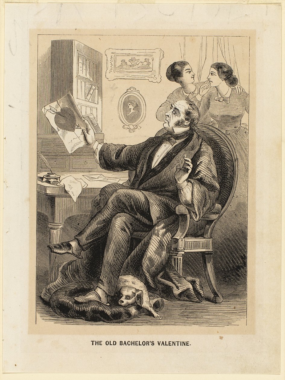 Den gamle ungkarls valentin (valentine) af Unknown artist