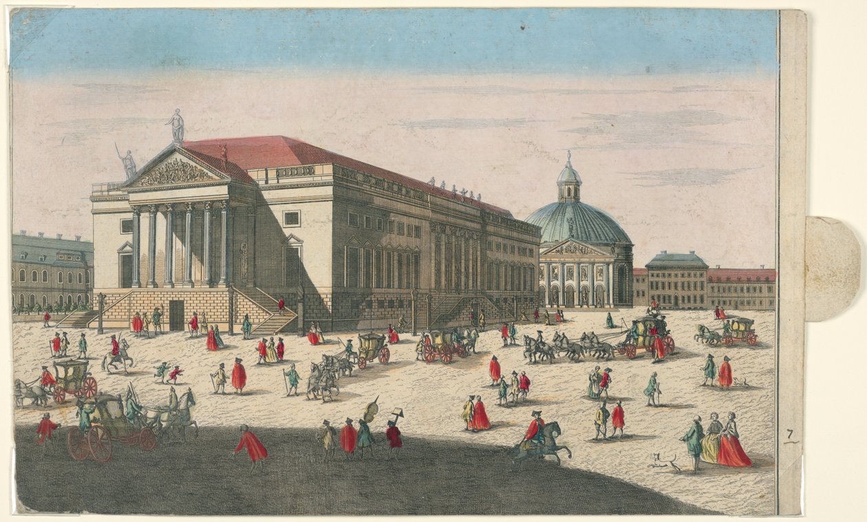 Operahuset og St. Hedwig-kirken, Berlin af Unknown artist