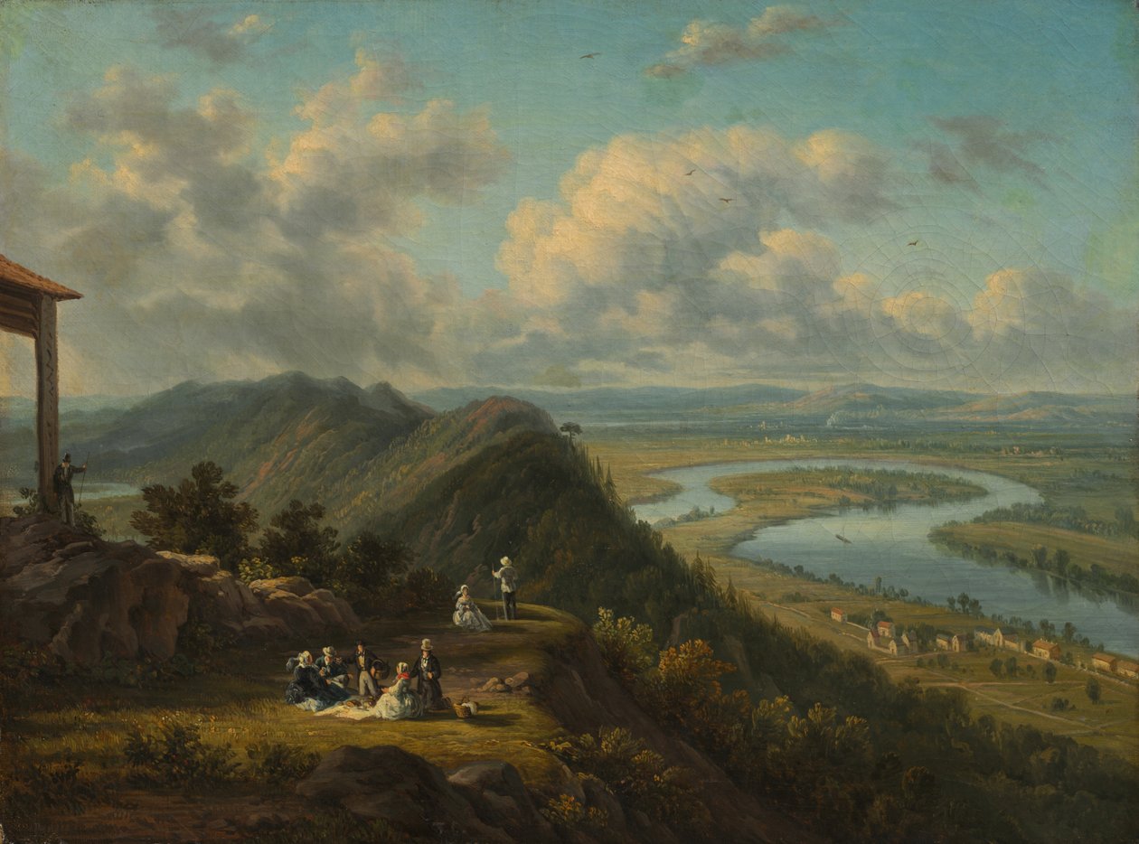 Oxbow set fra Mount Holyoke af Unknown artist