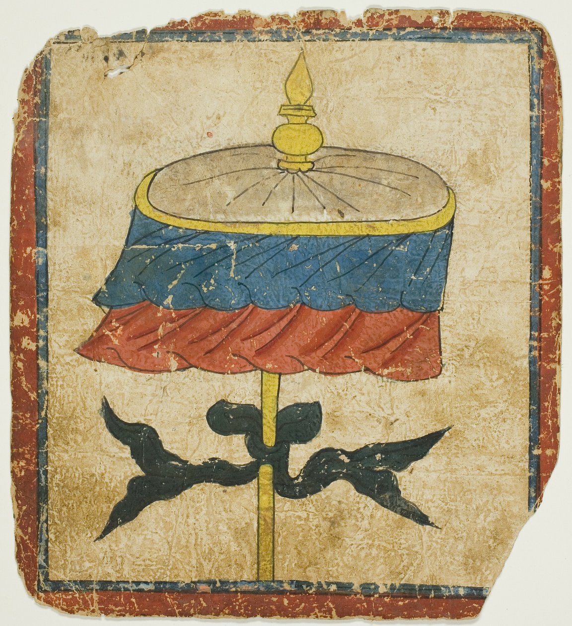Parasollen (chatra), fra et sæt indvielseskort (Tsakali) af Unknown artist