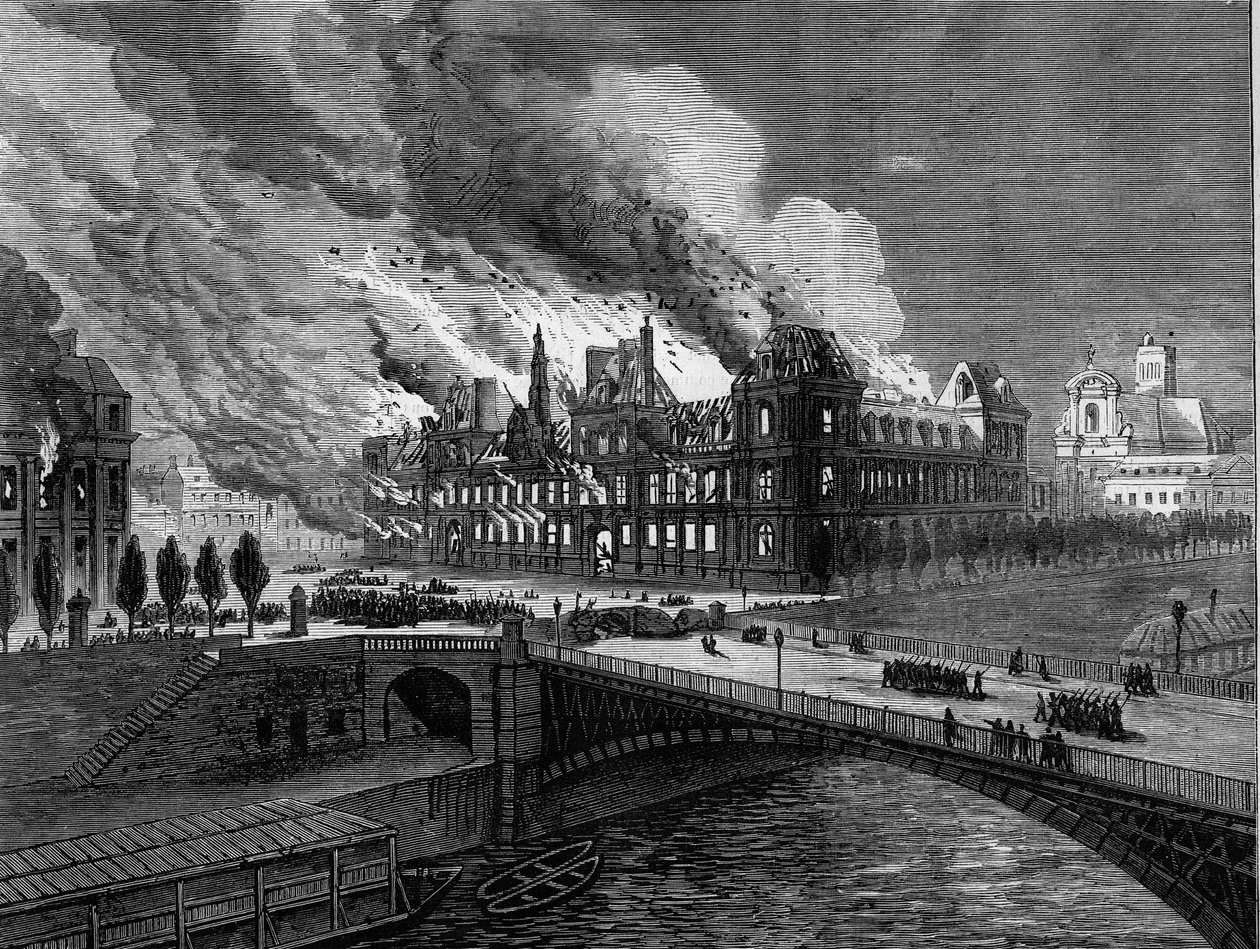 Pariserkommunen i 1871. Rådhusets brand den 24. maj af Unknown artist