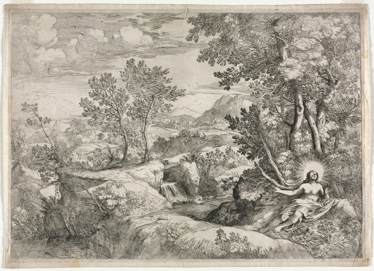 Den angrende Magdalen af Unknown artist