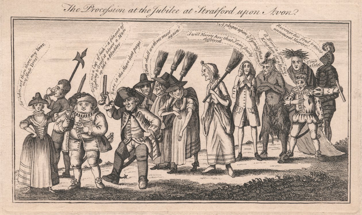 Processionen ved jubilæet i Stratford upon Avon af Unknown artist