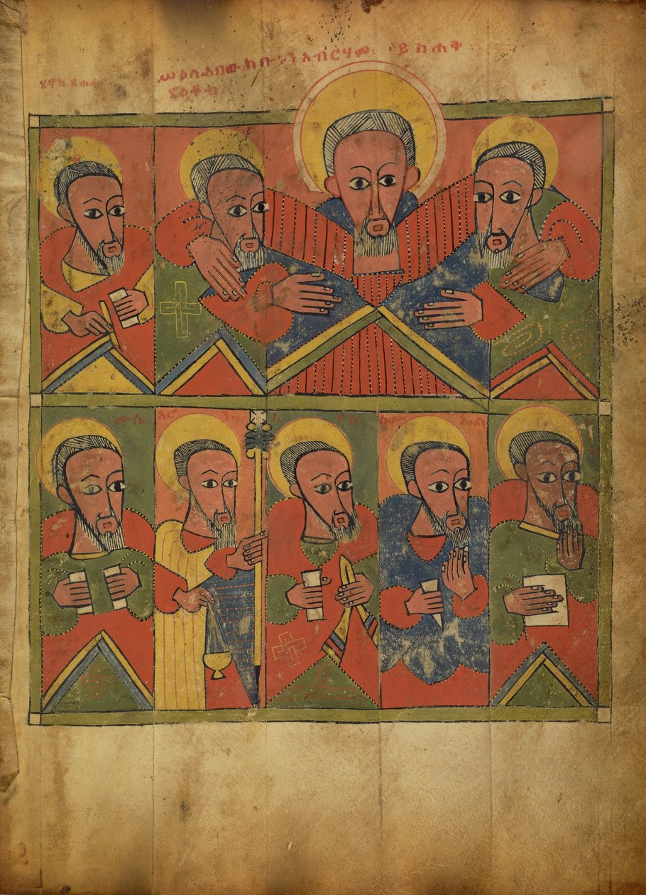 Profeterne med Abraham, der omfavner Isak og Jakob af Unknown artist