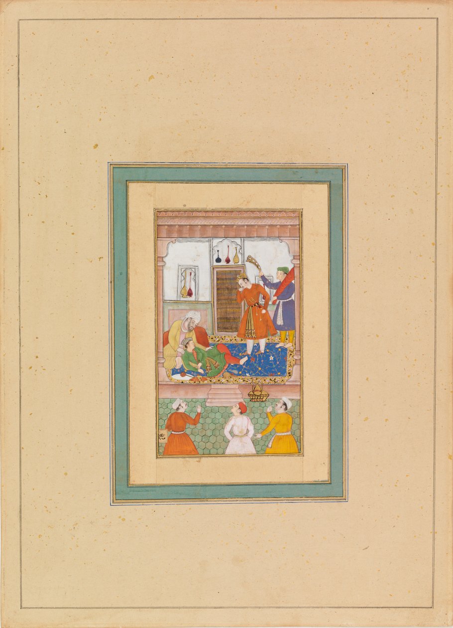 Hamadans Qazi og en ungdom af Unknown artist
