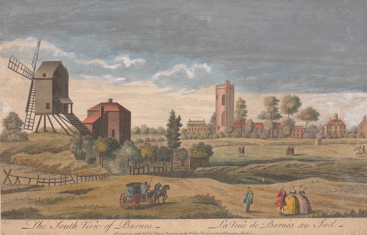 Den sydlige udsigt over Barnes af Unknown artist